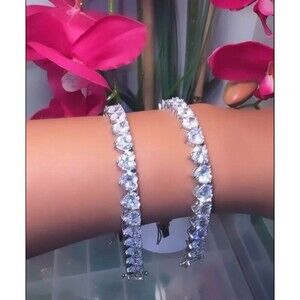 Tennis heart bracelet